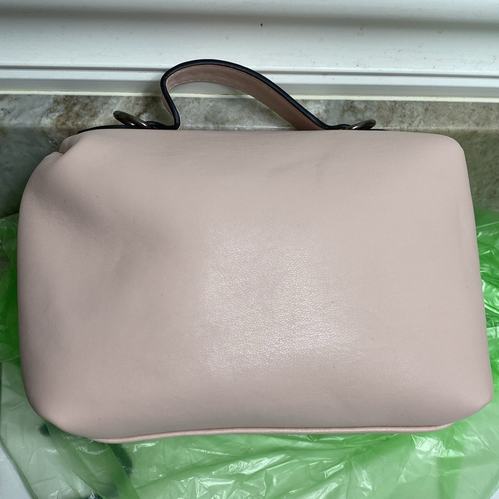 Light Pink Longchamp Le Piliage XS Vanity Case with Strap - Picture 5 of 9